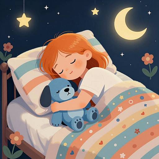 Dreamy Sleep Scene of a Child