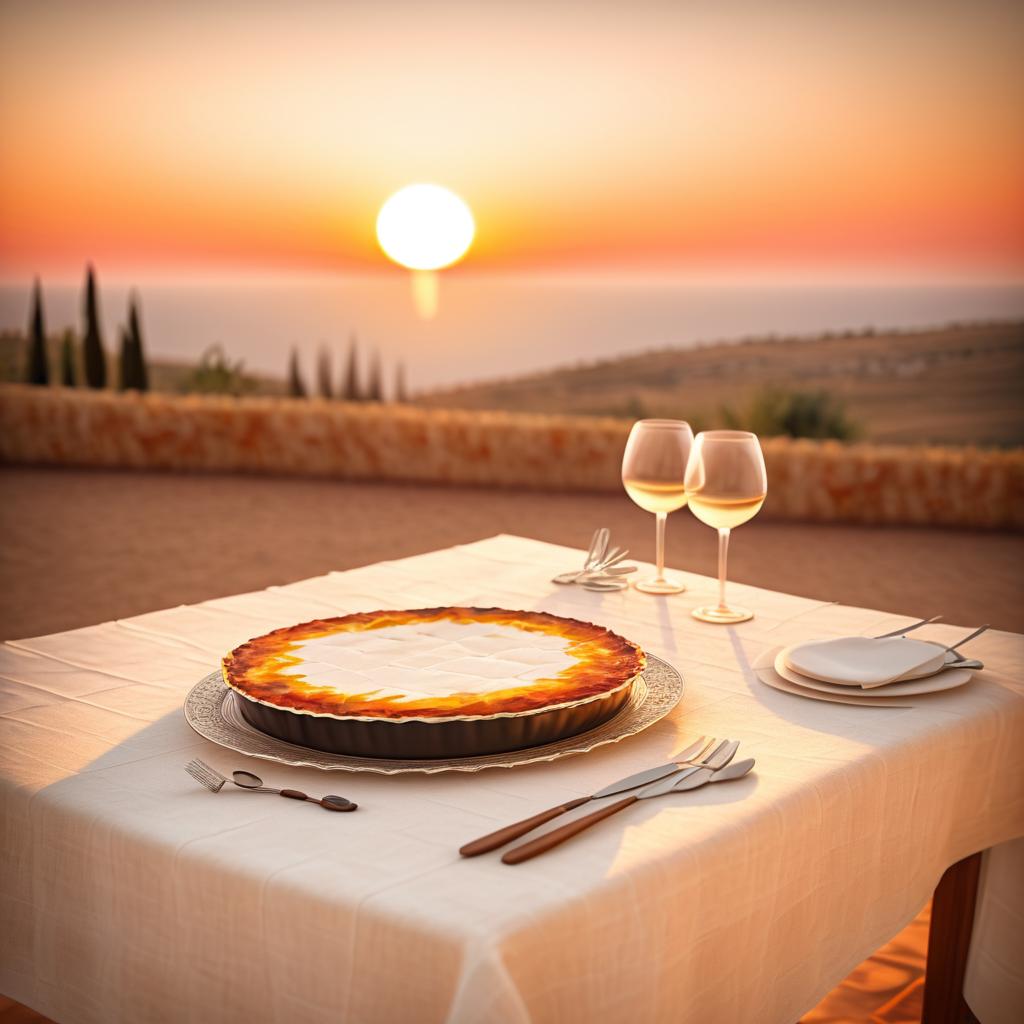 Elegant Greek Dining at Sunset