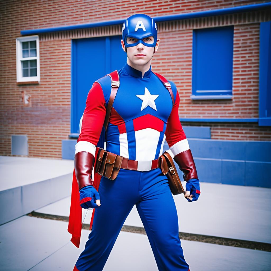 Ethan Wilson as Captain America Cosplay