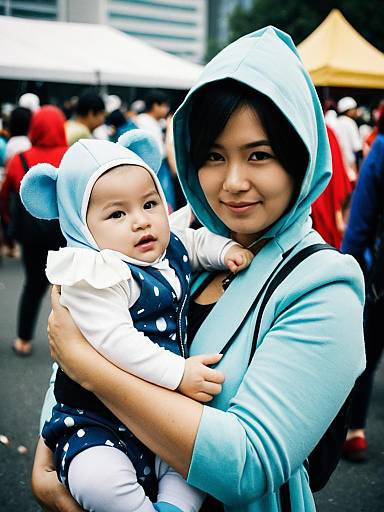 Realistic Cosplay: Man in Baby-Mother Costume