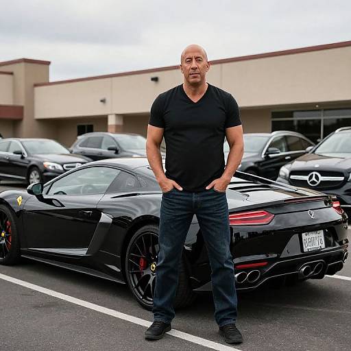 Vin Diesel with Sports Car Scene