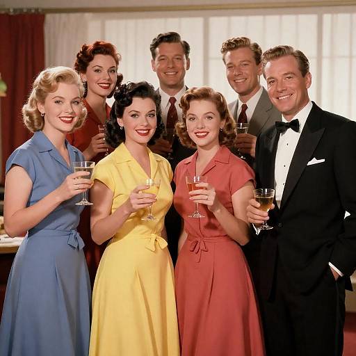 Vintage 1950s Movie Poster Scene