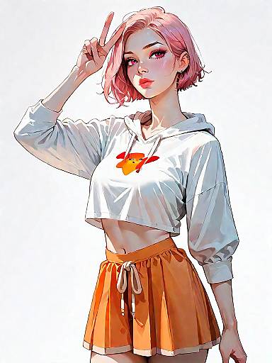 Casual Summer Outfit Fashion Illustration