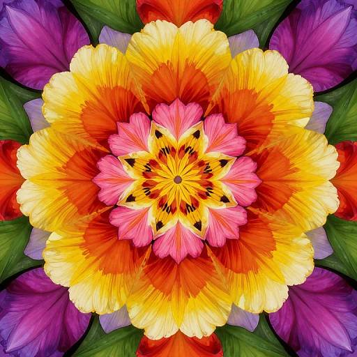 Vibrant Symmetrical Patterns of Joy