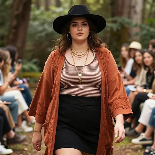 Bohemian Fashion in Serene Forest