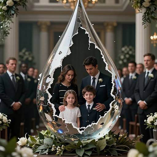 Hyper-Realistic Data Breach Funeral Tear