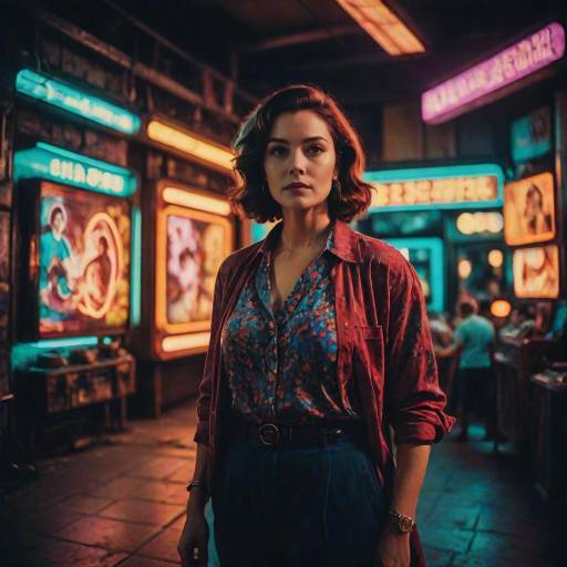 Cinematic Portrait of Woman in Retro Dress