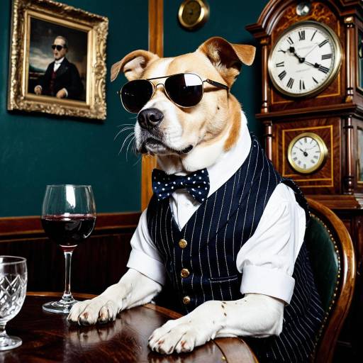 Stylish Dog in Sunglasses on a Boat