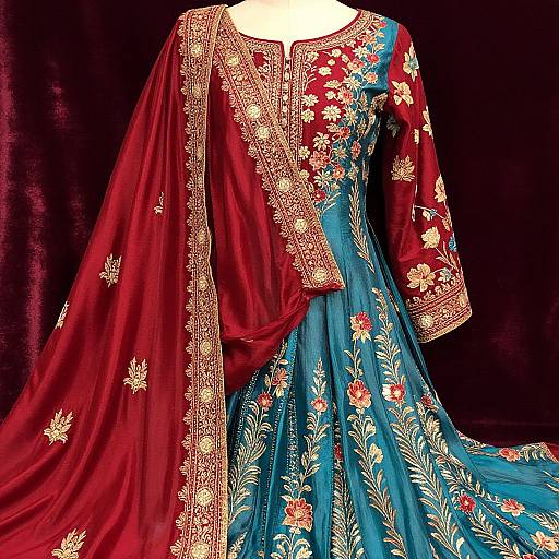 Elegant Traditional Pakistani Dress Showcase