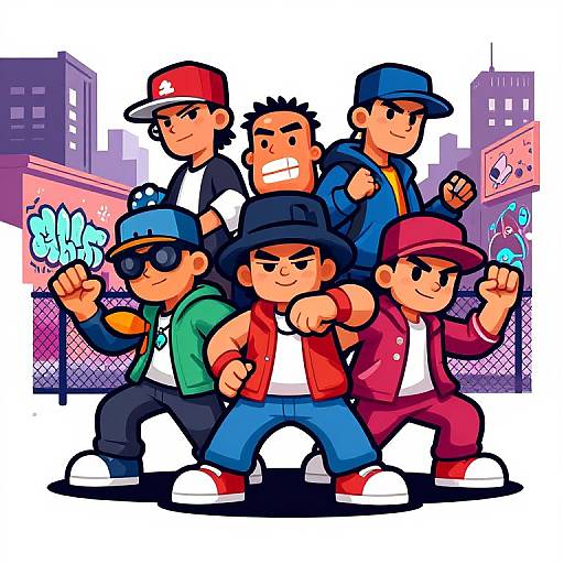 Hip-Hop Urban Cartoon SVG Characters