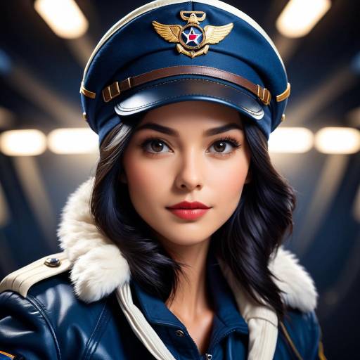 Stunning Portrait of a Young Female Pilot Stunning Portrait of a Young Female Pilot