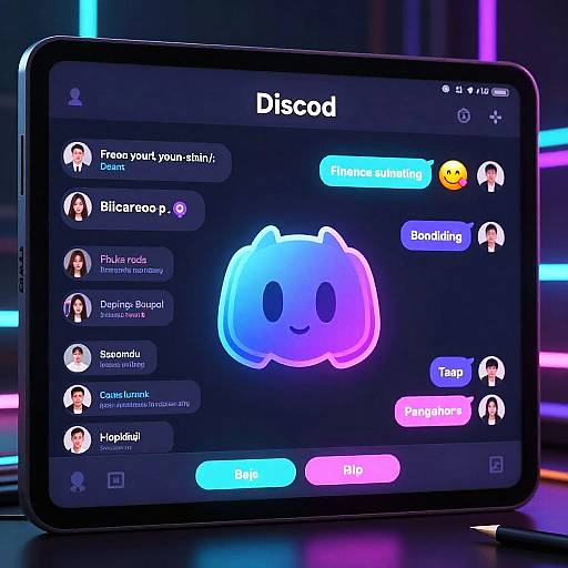 Futuristic Discord AI Art Interface