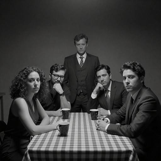 Emotional Gathering in Black and White