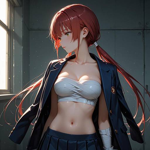 Illustration of Musujime awaki, toaru majutsu no index in the style of Genek