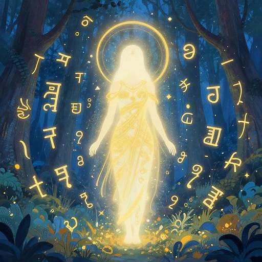 Luminous Nour in Mystical Forest