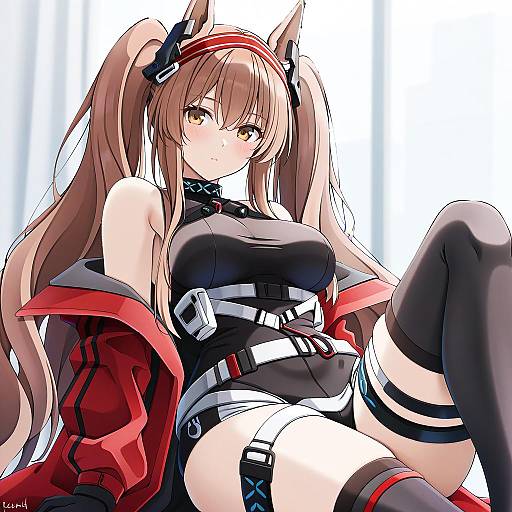 Illustration of Angelina (distinguished visitor) (arknights), arknights in the style of Keenh