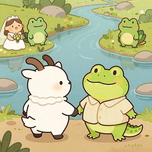Pixar-Style Romantic Swamp Wedding