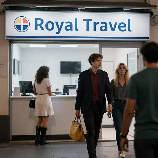 Nighttime at Royal Travel Agency