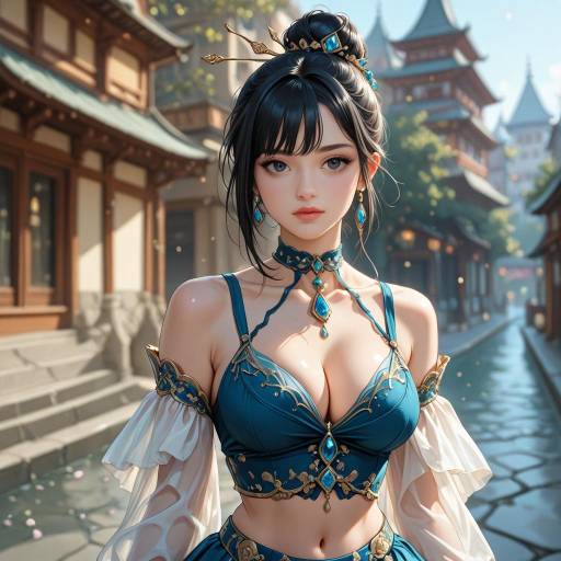 Elegant Solo Girl with Jewelry and Style