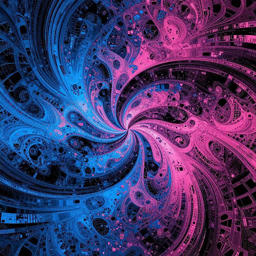 AI Abstract Art: Organic Meets Digital