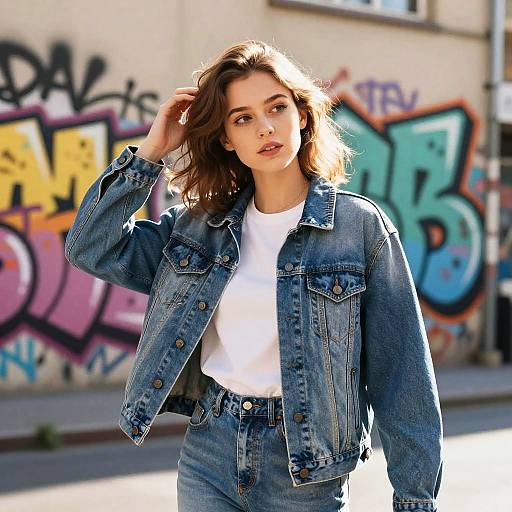 Vibrant Urban Street Girl Portrait