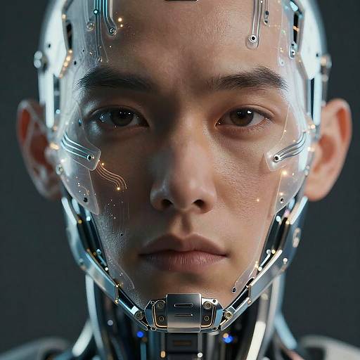 Hyper-Realistic Biomechanical Cyborg Face