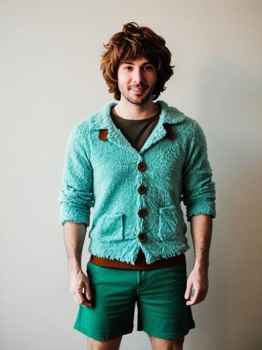 Man in Shaggy Rogers Cosplay Costume