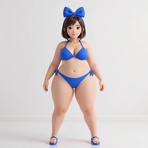 Ultra-Realistic 3D Bikini Cartoon Girl