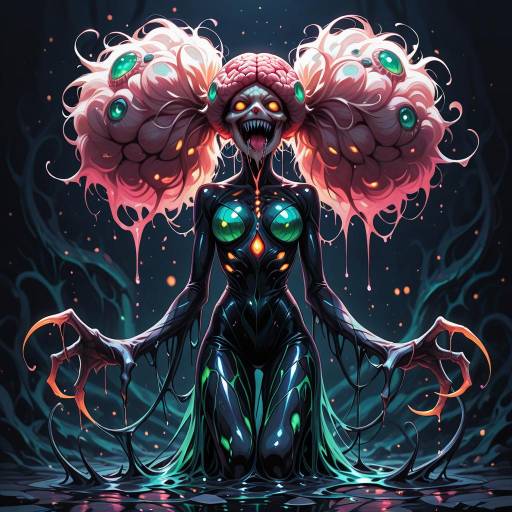 Eldritch Abomination with Glowing Features Eldritch Abomination with Glowing Features