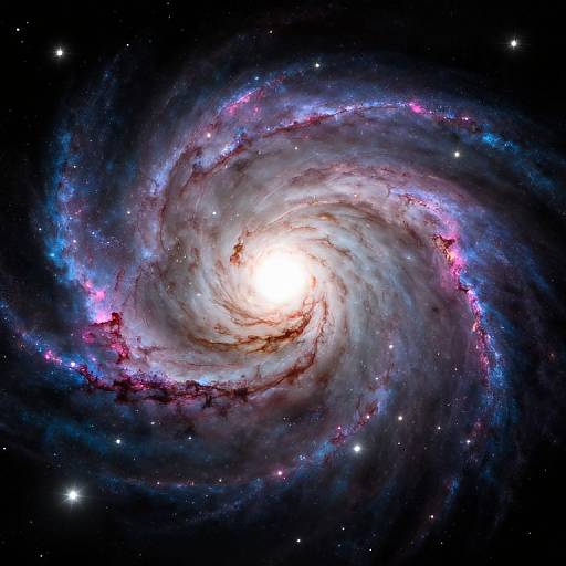 Vibrant Spiral Galaxies in Space