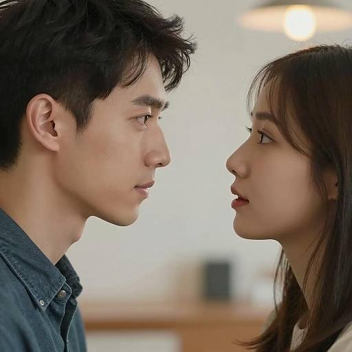 Intimate Profile Portrait of Couple