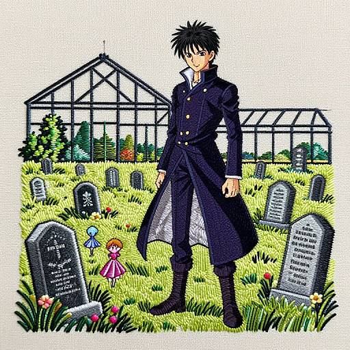 Alien Graveyard Embroidery Stitch Guide