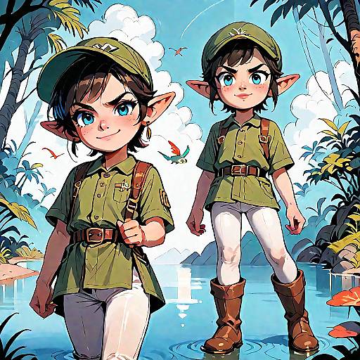 Toon Link in Tropical Forest