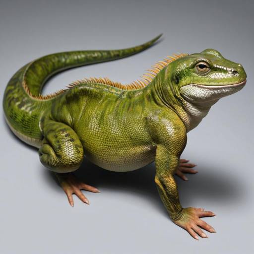 Realistic Iguana Portrait with Yellow Eyes Realistic Iguana Portrait with Yellow Eyes