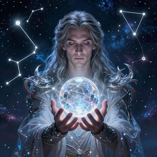 Savras with Translucent Crystal Orb