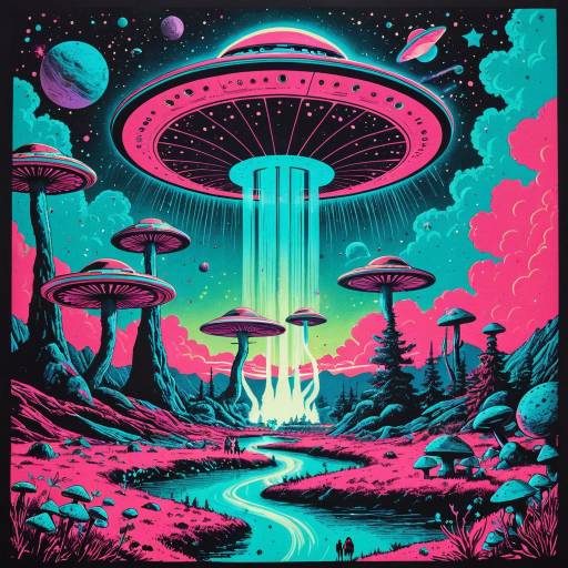 Trippy Vintage 70s Nebula Fox Art Trippy Vintage 70s Nebula Fox Art