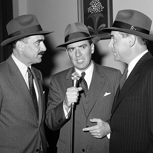 1940s Men in Suits with Microphone