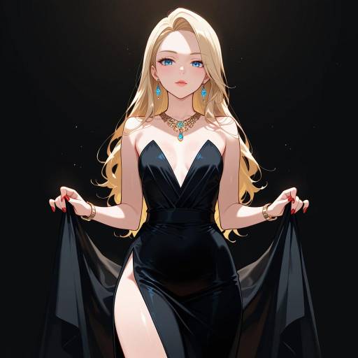 Elegant Cowboy Shot of a Glamorous Woman Elegant Cowboy Shot of a Glamorous Woman