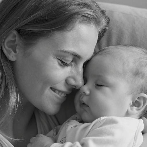 Emotional Bond: Woman and Sleeping Baby