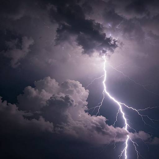 Electric Lightning Over Stormy Skies