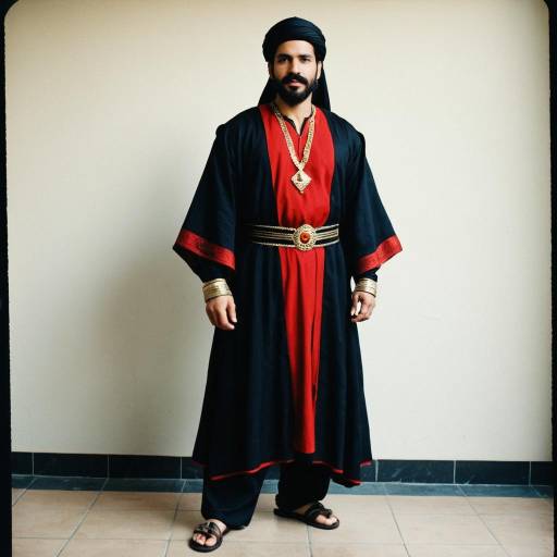 Middle Eastern Man in Traditional Jafar Costume