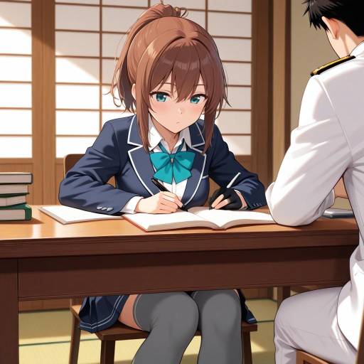 Intimate Admiral Kancolle Scene in Room
