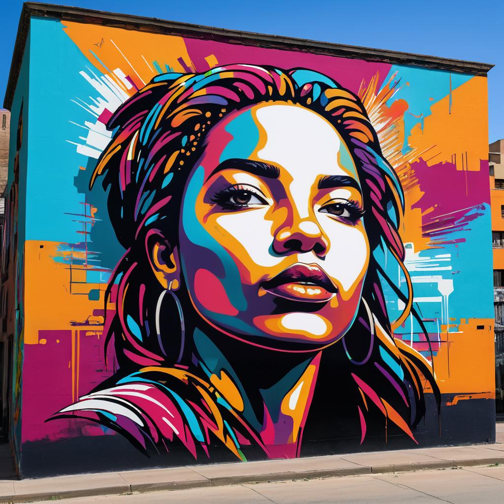 Vibrant Graffiti Art: Struggle and Triumph