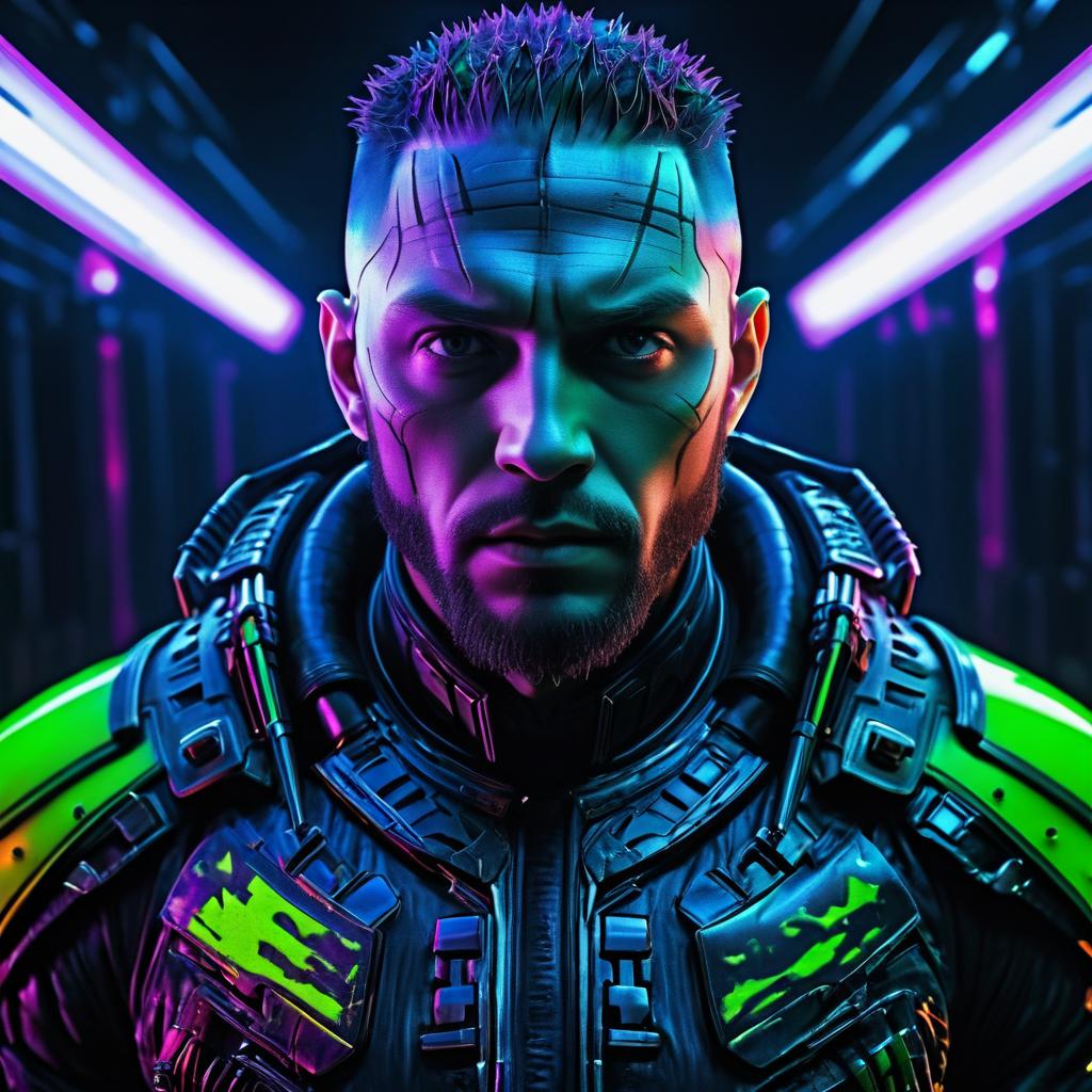 Futuristic Zombie Portrait of Tom Hardy