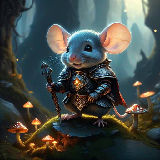 Heroic Mouse Knight in Enchanted Forest