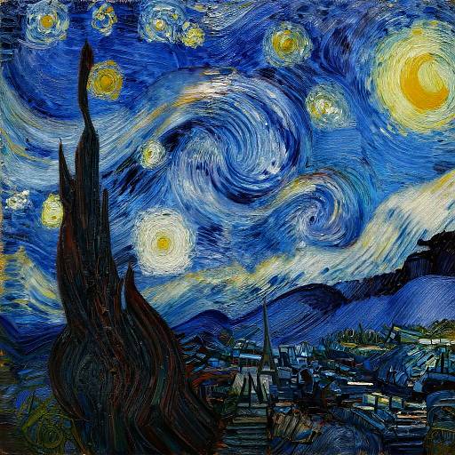 Van Gogh Style Ninja Over Paris