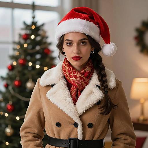 Festive Portrait of Holiday Elegance