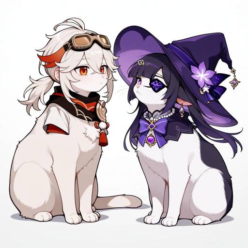 Kazuha-Inspired Witch Cat Character Design