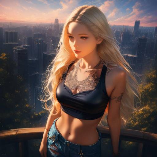 Blonde Summer Vibes in Cityscape