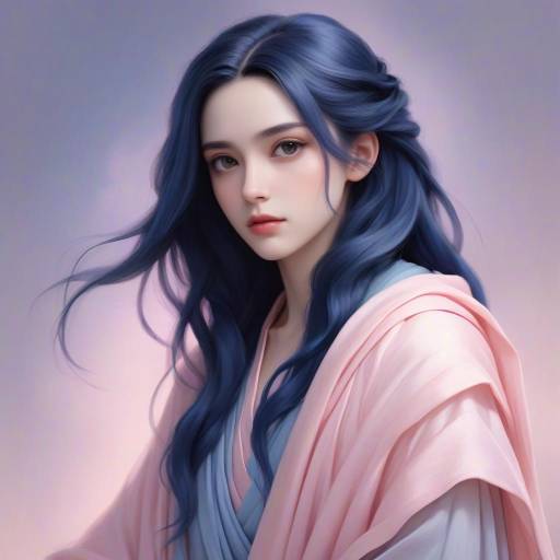 Soft Anime Portrait of a Non-Binary Character Soft Anime Portrait of a Non-Binary Character